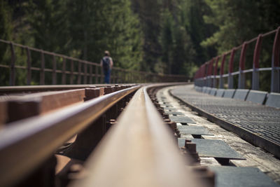 Disused railway track and steel bridge