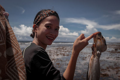 The woman with the octopus