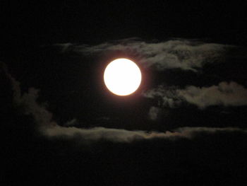 Low angle view of moon in sky