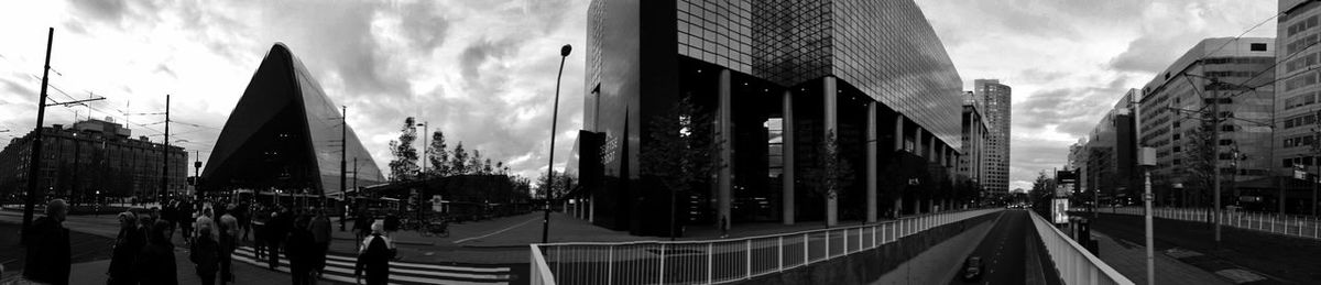 Panoramic view of city against sky