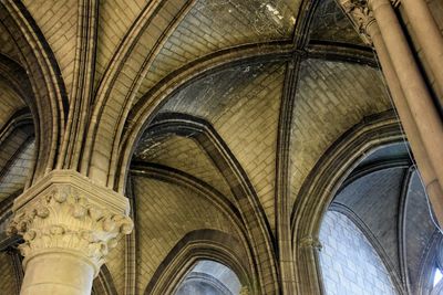 Low angle view of ceiling of cathedral