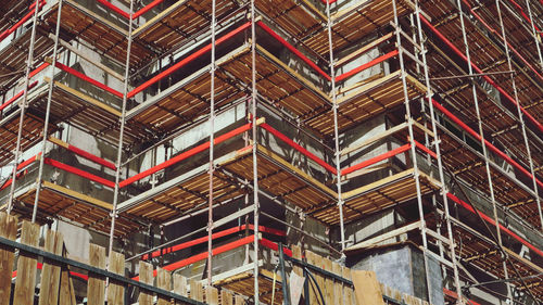 Low angle view of construction buildings in city