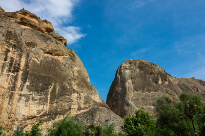 Rocky hills in a canyon