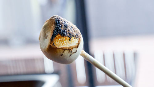 Delicious and sweet marshmallow on stick