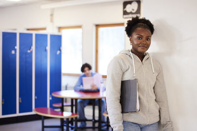 Teenage girl looking at camera