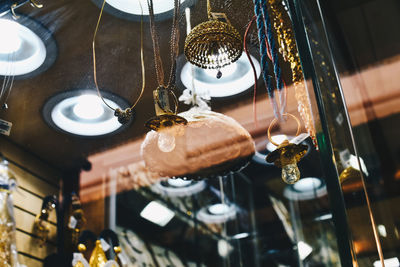 Close-up of illuminated light bulb