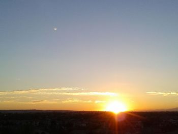 Scenic view of silhouette landscape against sky during sunset