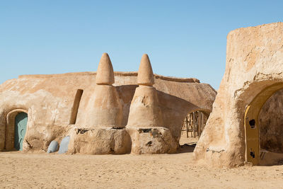 Tozeur, tunisia - may 17, 2017. star wars movie set built in 1977