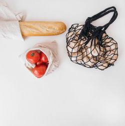 Baguette tomatoes and champignons