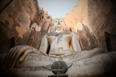 Low angle view of religious statue