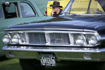 Close-up of vintage car