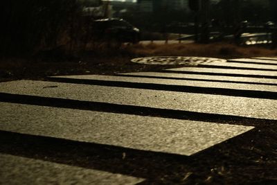 Surface level of road