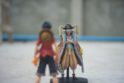 Close-up of figurine toy