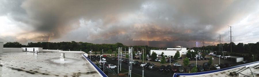 Panoramic view of storm clouds against cloudy sky