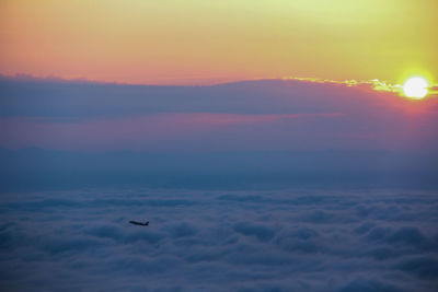 Scenic view of cloudscape against sky during sunset