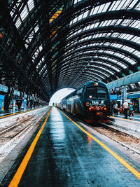 Train at railroad station