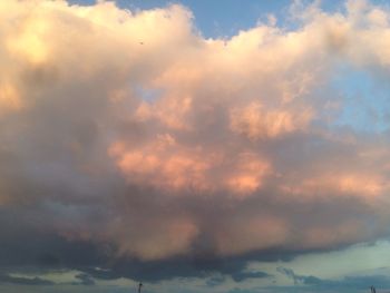 Low angle view of cloudy sky