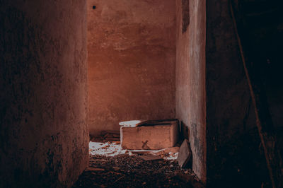 Interior of abandoned building