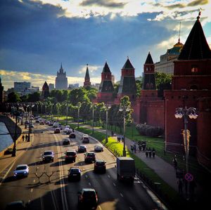 Road against cloudy sky