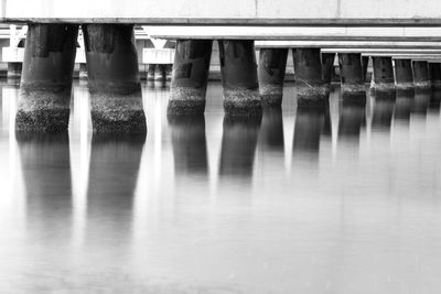 Low section of pier over river