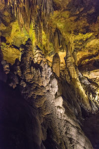 Rock formations in cave