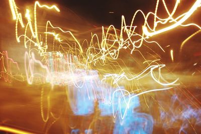 Light trails at night