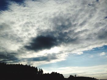 Low angle view of cloudy sky