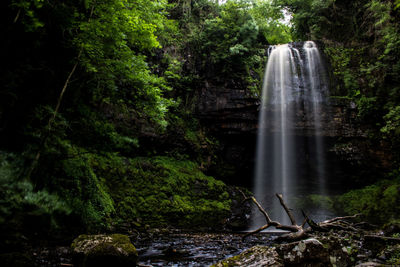 Scenic view of sgwd henrhyd falls