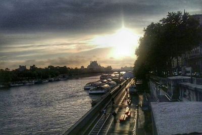 Sunset over river