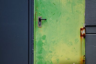 Close-up of closed door