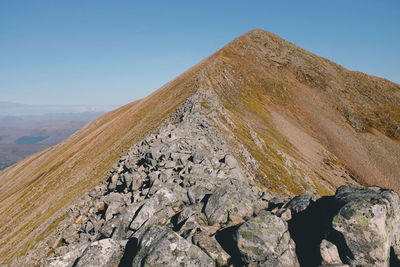 Scenic view of mountain against sky