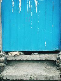 Closed door of old building