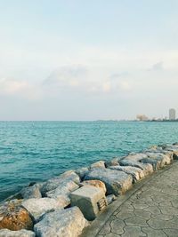 Scenic view of sea against sky