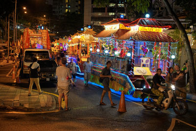 Group of people at night