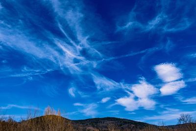 Low angle view of blue sky