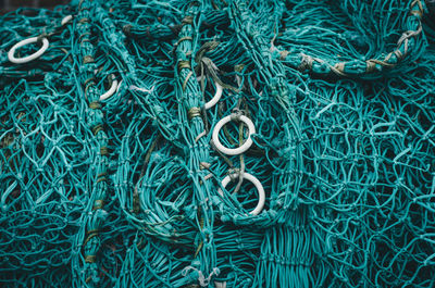 Full frame shot of fishing net