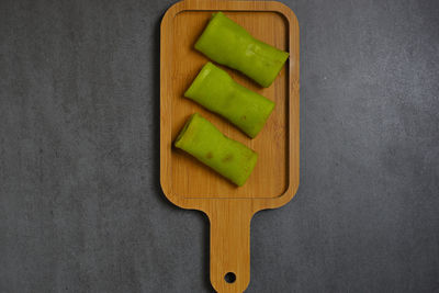 High angle view of food on table