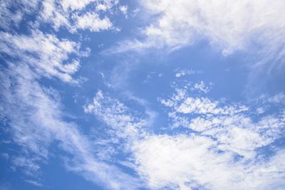 Low angle view of clouds in sky
