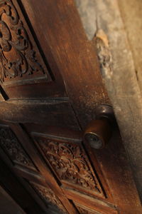 Close-up of wooden door