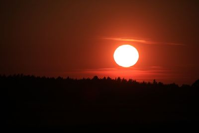 Scenic view of sunset over landscape