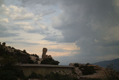 Built structure against cloudy sky