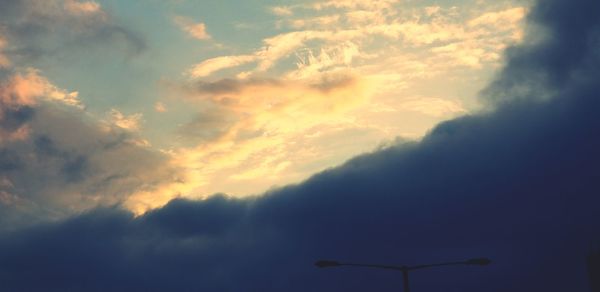 Low angle view of sky at sunset