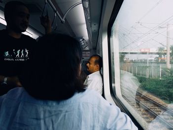 Train at railroad station platform