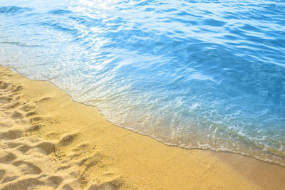 High angle view of beach