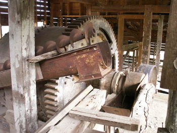 Old wooden machine