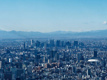 Tokyo skyline. 