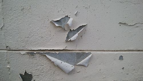 Close-up of damaged wall