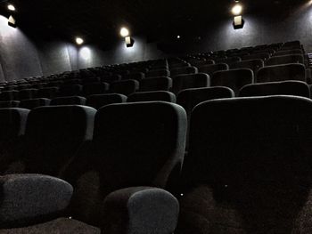 View of chairs in music concert