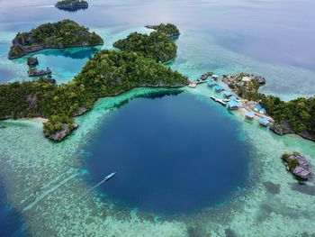 Aerial view of island