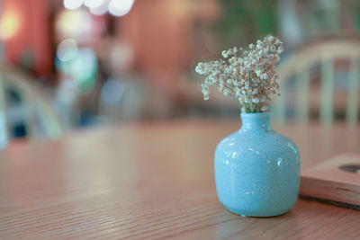 Close-up of bottles on table